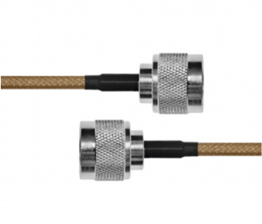 Epcom Jumper de Cable Coaxial LP142 N Macho - N Macho, 30cm, Negro/Café 