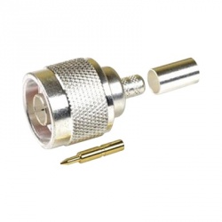 Epcom Conector Coaxial de Anillo Plegable N Macho, Oro, para RG-59 
