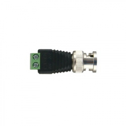 Epcom Conector Coaxial BNC Macho con Terminales Tipo Tornillo, Negro/Verde 