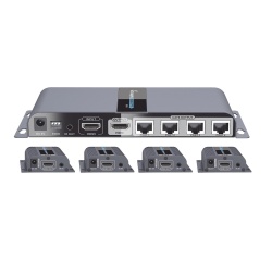 Epcom Extensor de Video HDMI Sobre Cable Cat6/6a/7, 1x  HDMI, 4x RJ-45, 40 Metros 