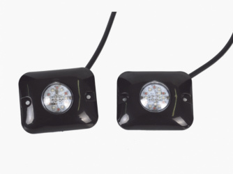 Epcom Estrobos Ocultos de 12 LEDs, Luz Roja/Azul, para Vehículos 