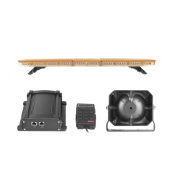 Epcom Barra de Luces X67AV2KIT2, Ámbar, para Unidades de Emergencia - Incluye Bocina/Sirena 