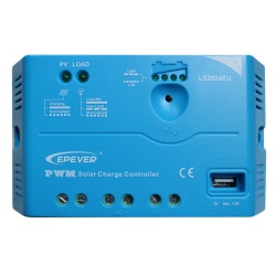EPEVER Controlador de Carga Solar LS2024EU, 12 - 24V, 20A  