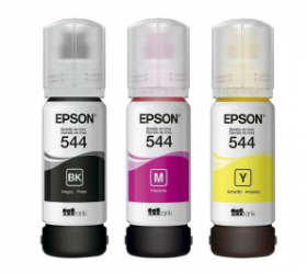 Tanque de Tinta Epson 544 Negro/Magenta/Amarillo, 65ml,  
