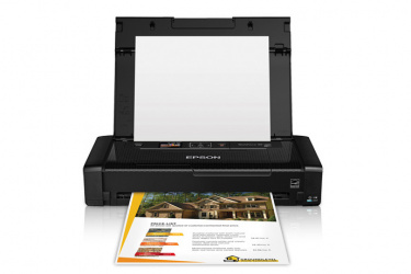 Epson Impresora Móvil WorkForce WF-100, Inalámbrico, Color, A4, USB 2.0, Negro ― Caja maltratada, equipo en optimas condiciones. 