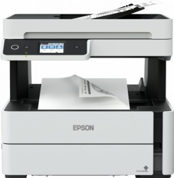 Multifuncional Epson EcoTank M3180, Blanco y Negro, Inyección, Tanque de Tinta, Inalámbrico, Print/Scan/Copy/Fax 