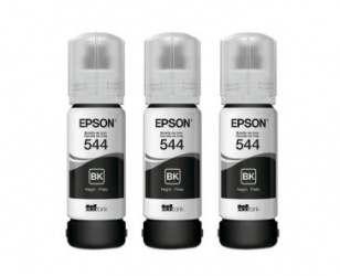 Tanque de Tinta Epson T544 Negro, 65ml, Incluye 3 Piezas 