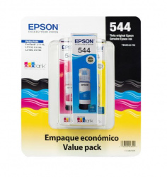 Kit de Tanque de Tinta Epson T544 Cian/Magenta/Amarillo, 65ml 
