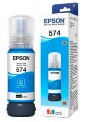 Tanque de Tinta Epson T574 Cian, 70ml, 7.300 Páginas 