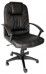 Ergo Sillón Ergonómico Ejecutivo 3777, Tapiz en Piel, Negro 