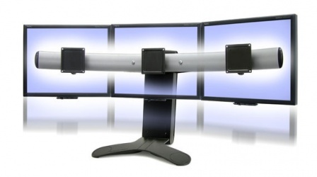 Ergotron Base LX triple con Ajuste en Altura para Monitor 21'', Negro 