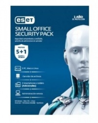 Eset Antivirus Small Office Security Pack, 5 Usuarios, 1 Año, Windows/Mac/Linux/Android 