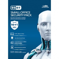 Eset Small Office Security Pack, 10 Usuarios + 1 Servidor, 1 Año, Windows/Mac/Linux/Android/iOS 