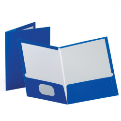 Esselte Fólder Portafolio Doble 51701, Paquete de 25 Piezas, para 100 Hojas, Azul 
