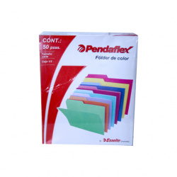 Esselte Fólder Surtido Neón, Paquete de 50 Piezas de Tamaño Carta, 