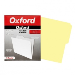 Esselte Oxford Fólder Manila, Paquete de 100 Piezas de Tamaño Carta, Amarillo 