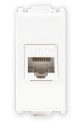 Estevez Placa de Pared E90115, RJ-45 CAT5e, 1 Puerto, Blanco 