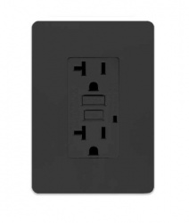 Estevez Tomacorriente N1329-NS, 2 Enchufes, 125V, 20A, Negro 