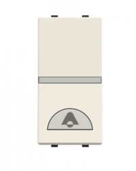 Estevez Botón para Timbre N2104-BL, 1 Módulo, 127 - 250V, 16A, Blanco 