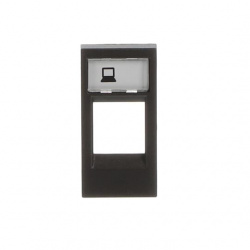 ESTEVEZ Placa de Soporte N2118.1-AN, 1 Puerto RJ-45, Negro 