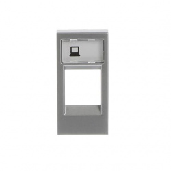ESTEVEZ Placa de Soporte N2118.1-PL, 1 Puerto RJ-45, Gris 