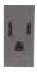 Estevez Tomacorriente N2128-AN, 1 Enchufe, 127 - 250V, 15A, Gris 