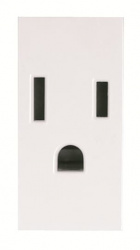 Estevez Tomacorriente N2128-BL, 1 Enchufe, 127 - 250V, 15A, Blanco 