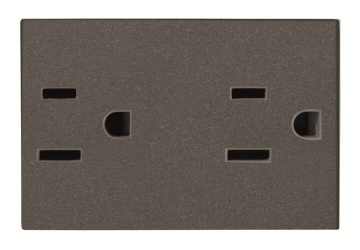 Estevez Tomacorriente N2328-AN, 2 Enchufes, 127 - 250V, 15A, Antracita 