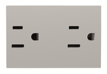 Estevez Tomacorriente N2328-PL, 2 Enchufes, 127 - 250V, 15A, Plata 