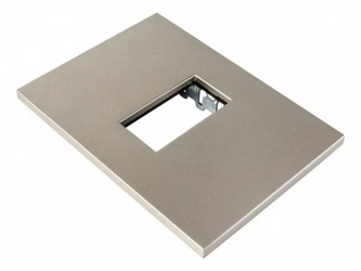 Estevez Placa de Pared N2471-CV, 1 Puerto, Acero Satinado 