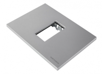 Estevez Placa de Pared N2471-PL, 1 Puerto, Plata 
