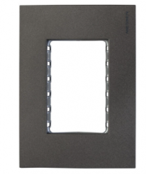 Estevez Placa de Pared N2473-AN, 3 Puertos, Antracita 