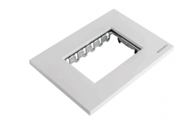 Estevez Placa de Pared N2473-CB, 3 Puertos, Blanco 