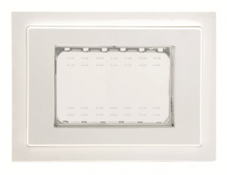 Estevez Placa de Pared para Interperie N3373-BL, 3 Puertos, Blanco 