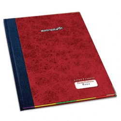 Estrella Libro Florete Forma Francesa de Raya, 240 Hojas, Azul/Marrón 