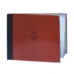 Estrella Libro Florete Forma Italiana de Raya, 96 Hojas, Azul/Marrón 