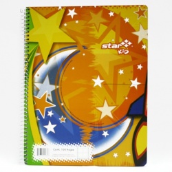Estrella Cuaderno Profesional de Cuadro Grande 7mm, 100 Hojas, Diseño Star Kid 