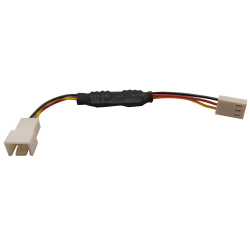 EverCool Cable de Poder 3-pin - 3-pin, 10cm, Negro/Amarillo/Rojo 