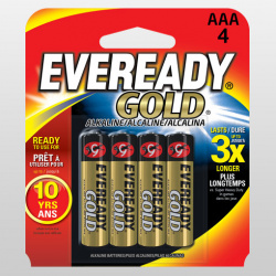 Eveready Pila Gold Alcalina AAA, 4 Piezas 