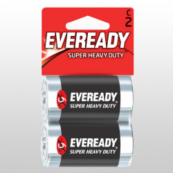 Eveready Pila Carbon Zinc D, 1.5V, 2 Piezas 