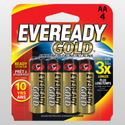 Eveready Pila Gold Alcalina AA, 4 Piezas 
