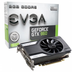 Tarjeta de Video EVGA NVIDIA GeForce GTX 960, 2GB 128-bit GDDR5, PCI Express 3.0 