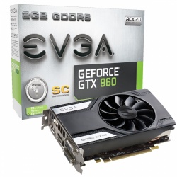 Tarjeta de Video EVGA NVIDIA GeForce GTX 960 SC, 2GB 128-bit GDDR5, PCI Express 3.0 x16 