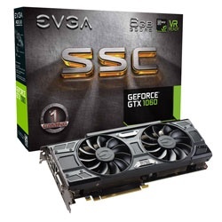 Tarjeta de Video EVGA NVIDIA GeForce GTX 1060 SSC Gaming, 6GB 192-bit GDDR5, PCI Express x16 3.0 