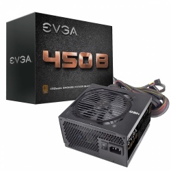 Fuente de Poder EVGA 450B 80 PLUS Bronze, 24-pin ATX, 120mm, 450W 