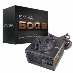 Fuente de Poder EVGA 600B 80 PLUS Bronze, ATX, 120mm, 600W 