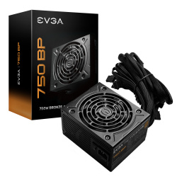 Fuente de Poder EVGA 750 BP 80 PLUS Bronze, 24-pin ATX, 120mm, 750W 