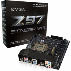 Tarjeta Madre EVGA mini ITX Z97 Stinger WiFi, S-1150, Intel Z97, HDMI, 16GB DDR3, para Intel 