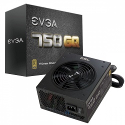 Fuente de Poder EVGA 750 GQ 80 PLUS Gold, 24-pin ATX, 135mm, 750W 