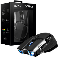 Mouse Gamer Ergonómico EVGA Óptico X20, Inalámbrico, Bluetooth/USB-A, 16000DPI, Negro ― ¡Compra y recibe $100 pesos de saldo para tu siguiente pedido! Limitado a 3 unidades por cliente 